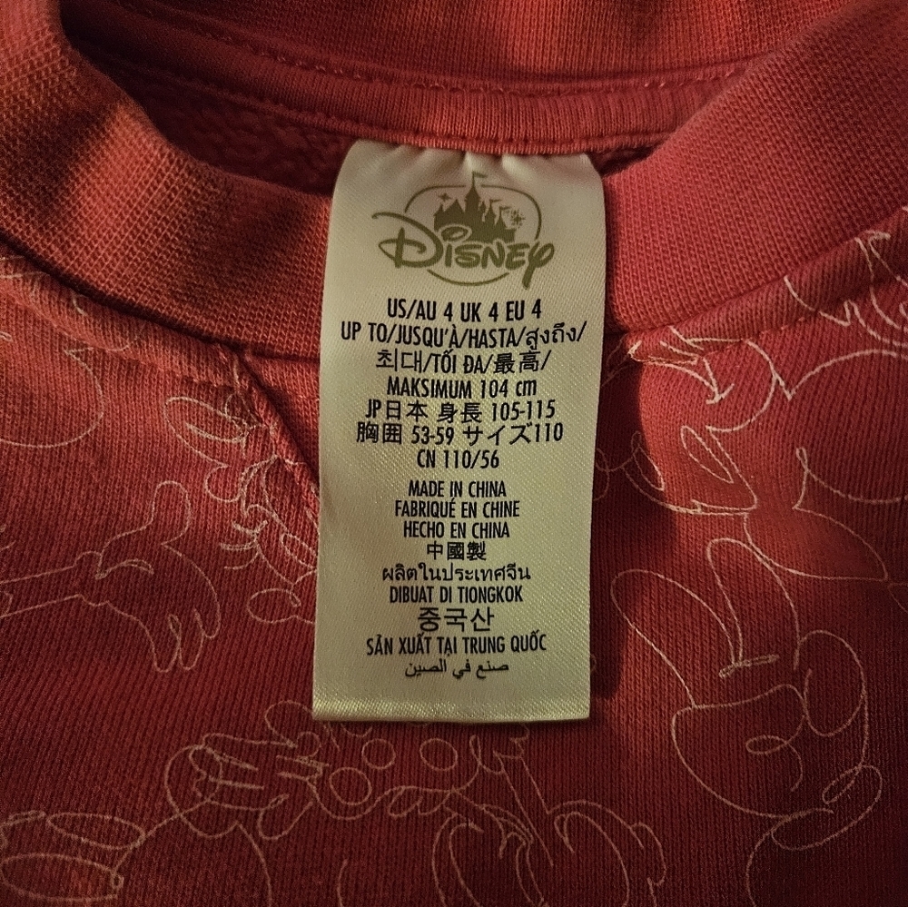 Disney Minnie and Micky Mouse Sweatshirt Size Kids 4 - Picture 4 of 4
